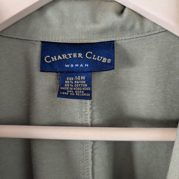 Women's Cotton Twill Chore Jacket in Olive Green - Size 14W - Workwear Jacket - Picture 4 of 15